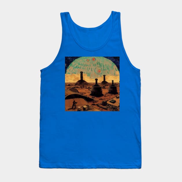 Starry Night in Mos Eisley Tatooine Tank Top by Grassroots Green